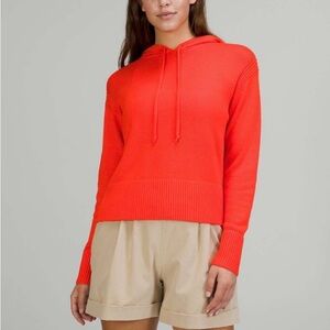 2021 Lululemon Double Knit Sweater Hoodie Autumn Red XS/S NWT Rare Cashmere